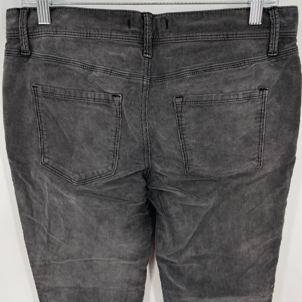 FREE PEOPLE Gray Corduroy Slim Leg Pants Size 28